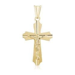 Cruce argint placată cu aur galben DiAmanti K0039G-DIA (Argint 925‰ 1,3 g.)